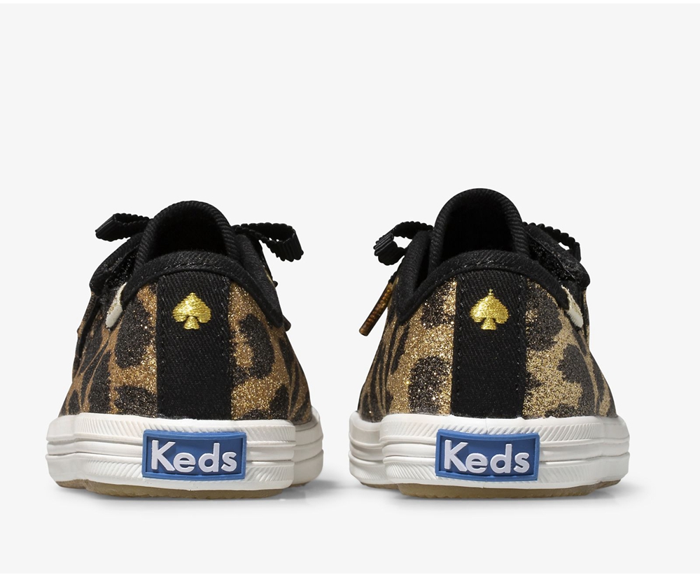 Keds Sneaker Kinder Leopard - Kate Spade New York Kickstart Jr. Glitter Leopard - WUZ-573802